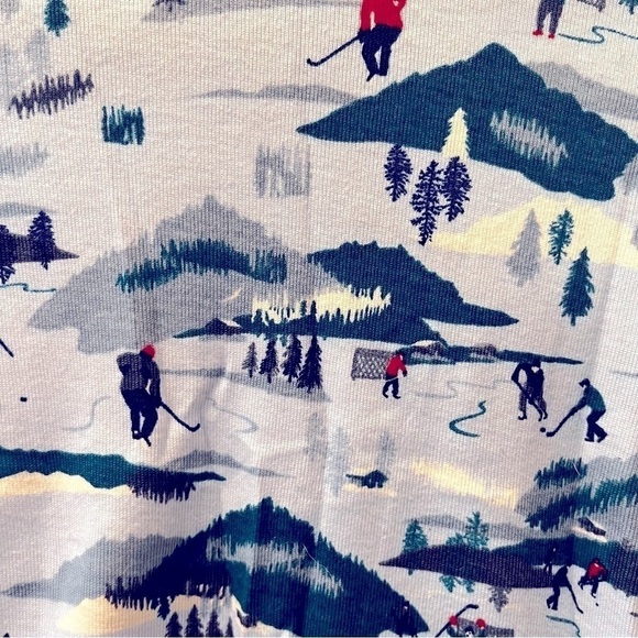 Boys Hanna Anderson Ice Skating pajama top size 10 - Picture 3 of 7